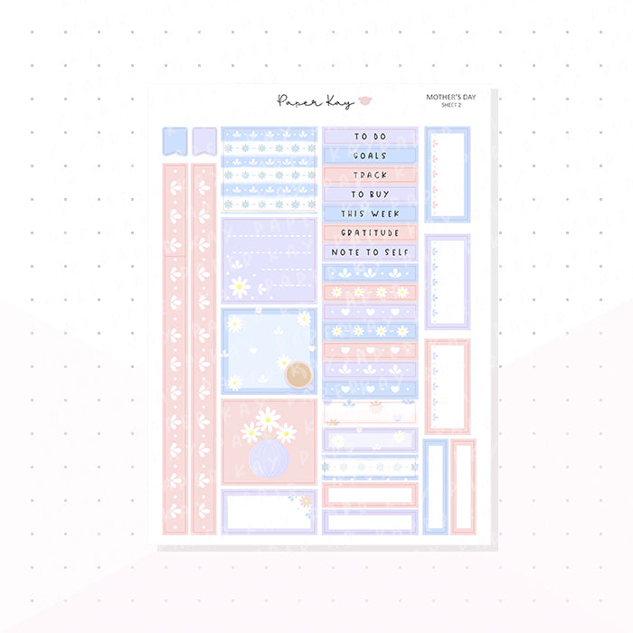 Mother's Day Hobonichi Cousin Kit - Planner Stickers