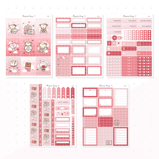 Love Weekly Vertical Kit - Planner Stickers
