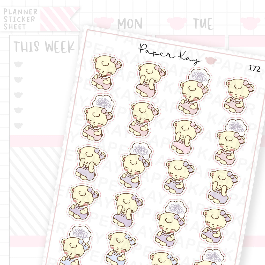 Confused/Stressed/Brain Fog Sticker Sheet
