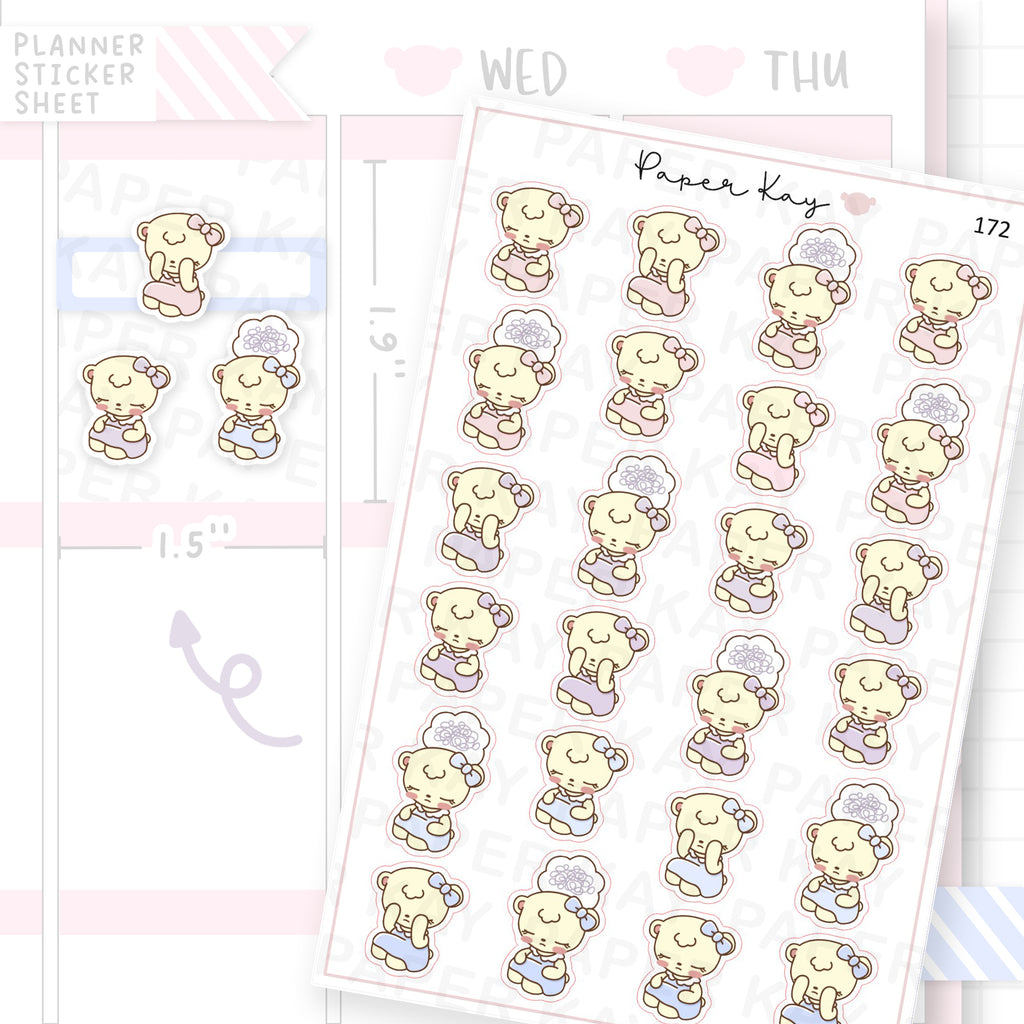 Confused/Stressed/Brain Fog Sticker Sheet