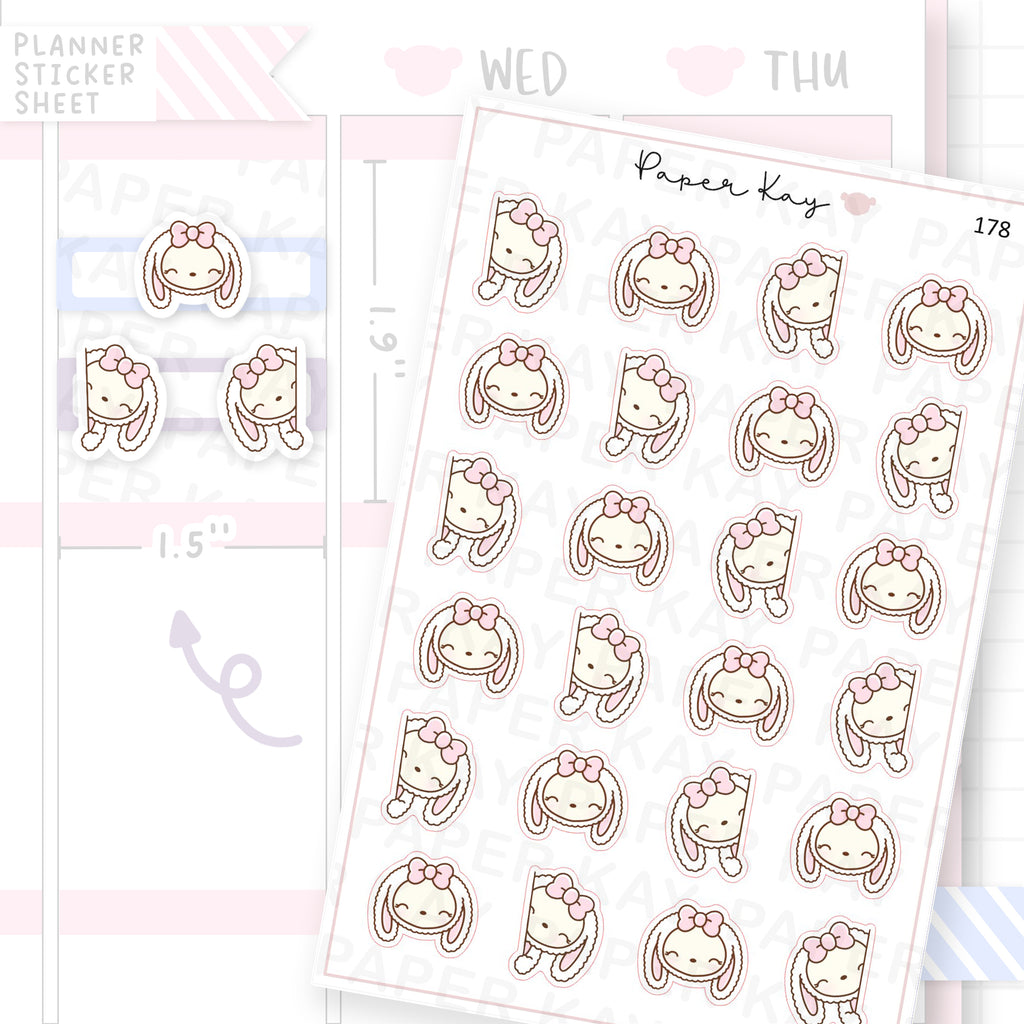 Planner Bunny - Peek-a-boo Sticker Sheet