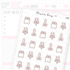 Planner Bunny - Page Markers Sticker Sheet