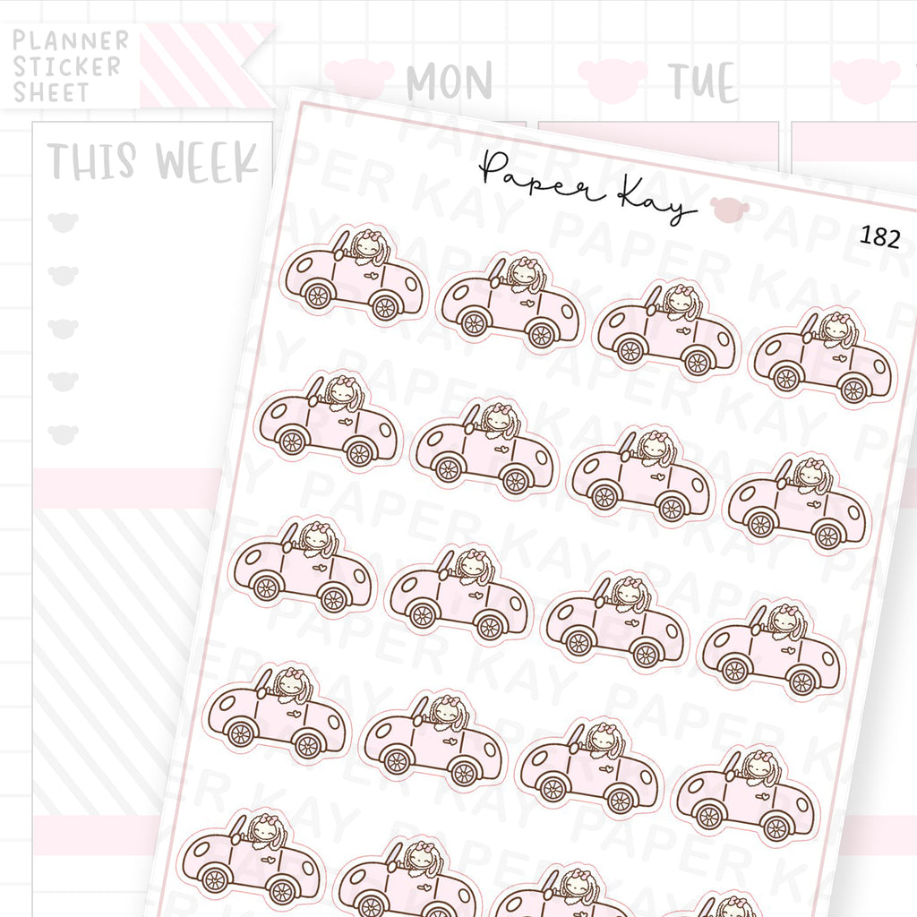Planner Bunny - Car/Travel Sticker Sheet