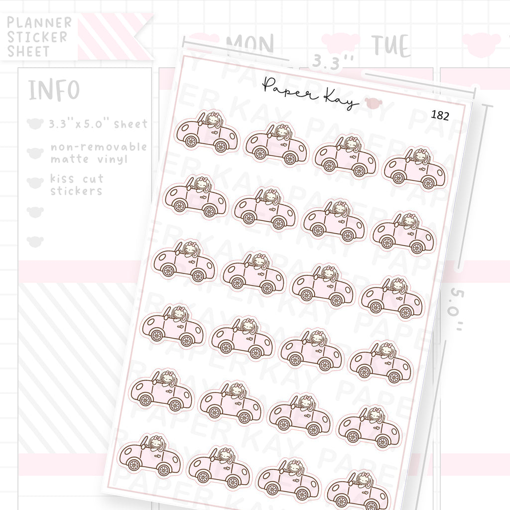 Planner Bunny - Car/Travel Sticker Sheet