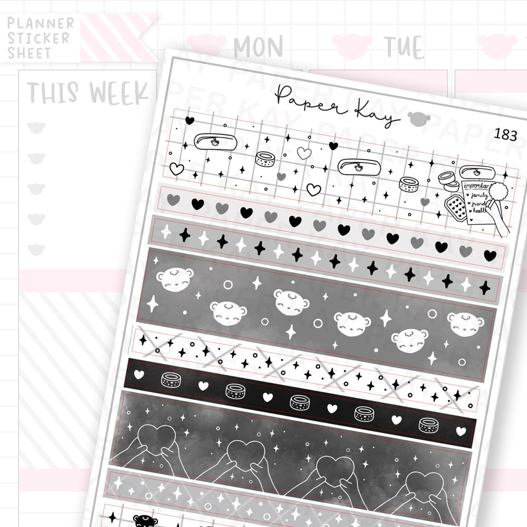 Keep Life Simple Washi Strip Sticker Sheet