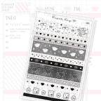 Keep Life Simple Washi Strip Sticker Sheet