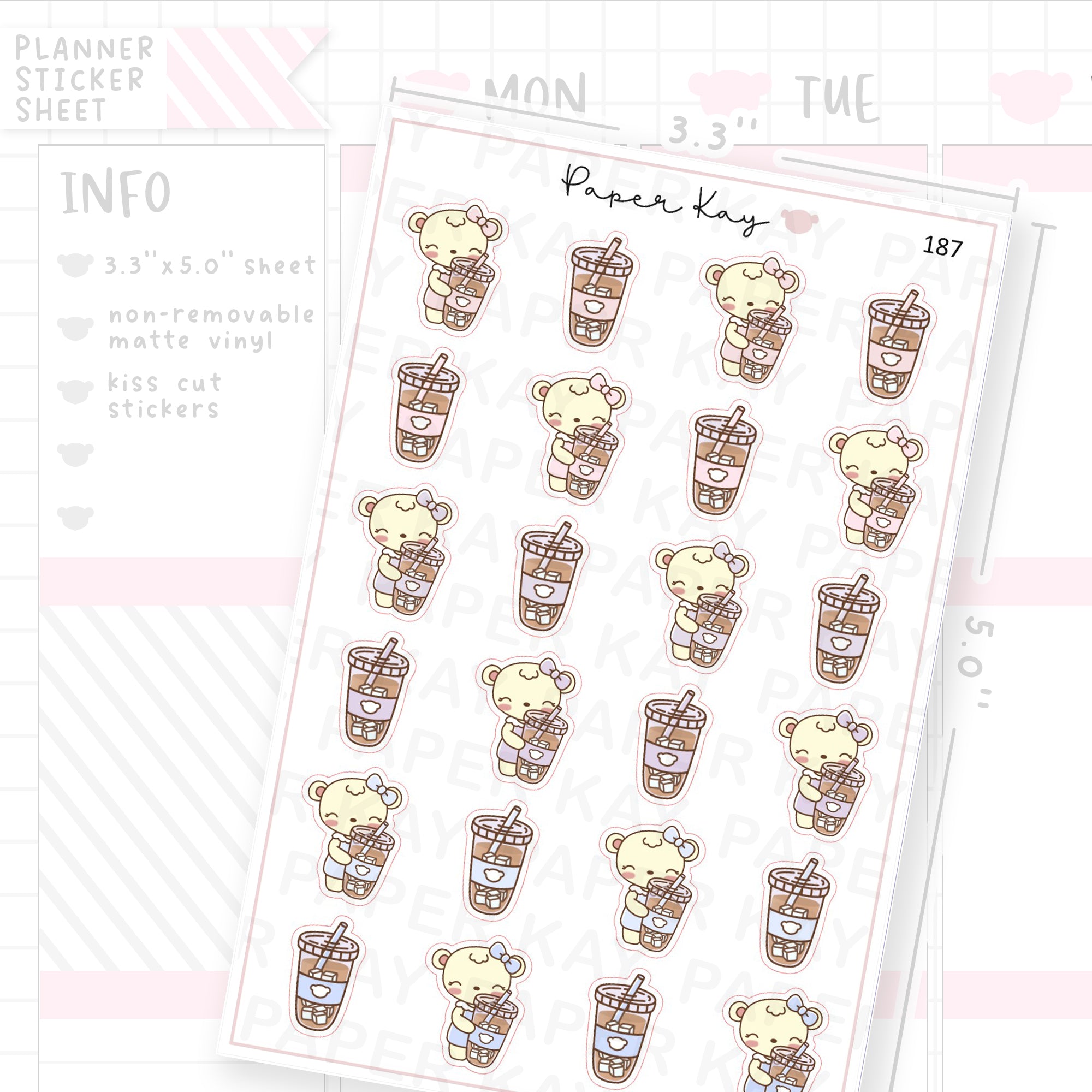 Iced Coffee Sticker Sheet
