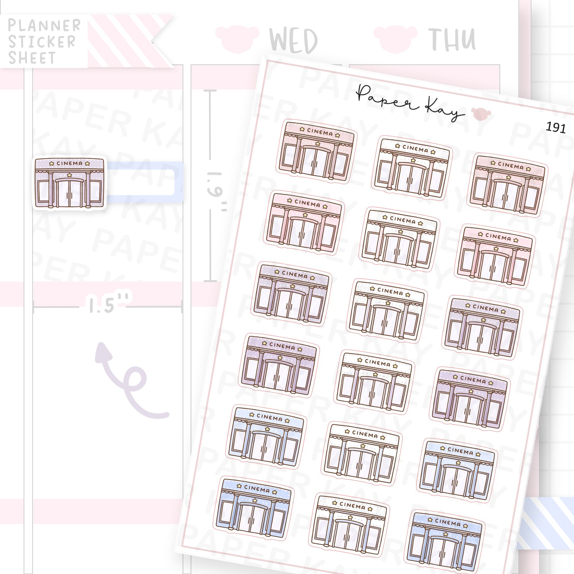 Cinema Sticker Sheet