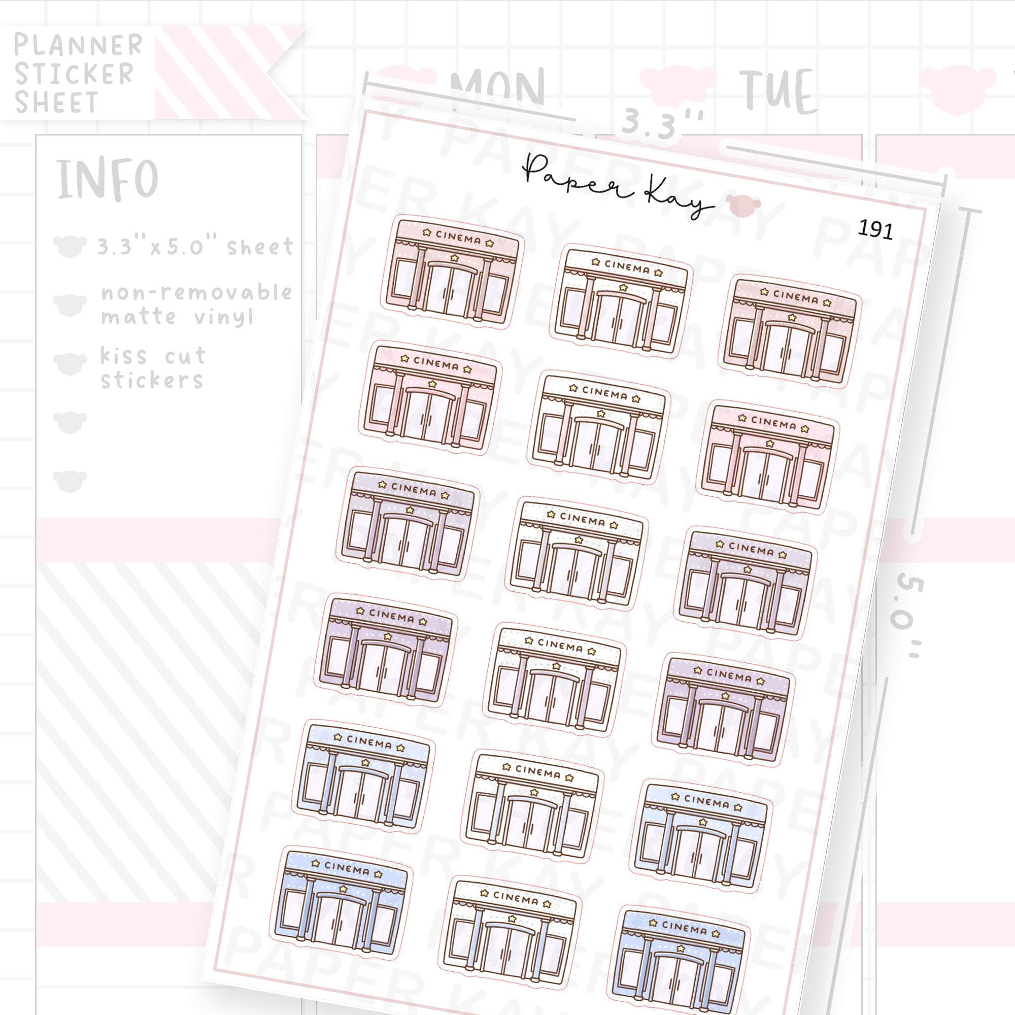 Cinema Sticker Sheet
