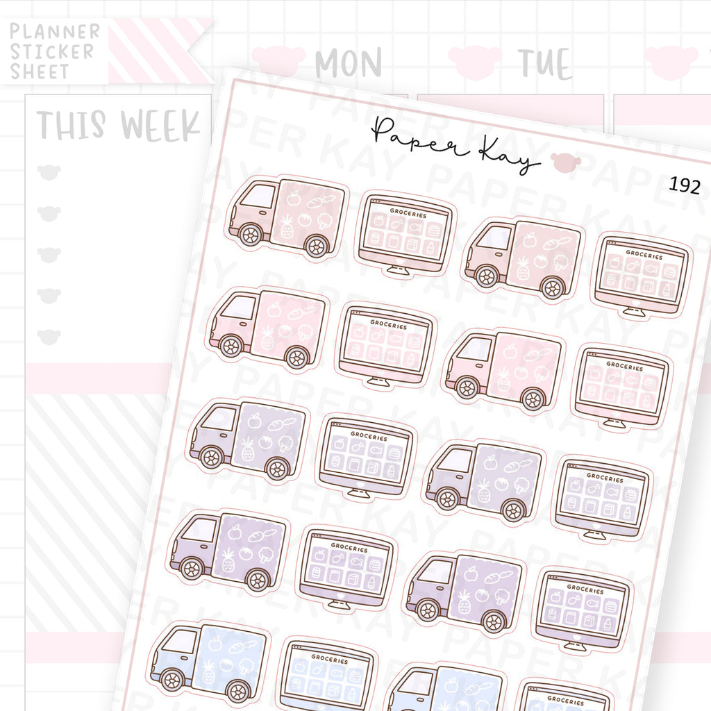 Online Groceries Sticker Sheet