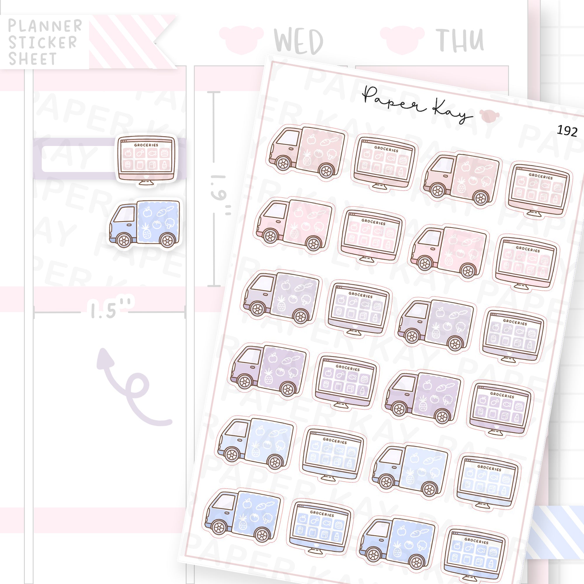 Online Groceries Sticker Sheet