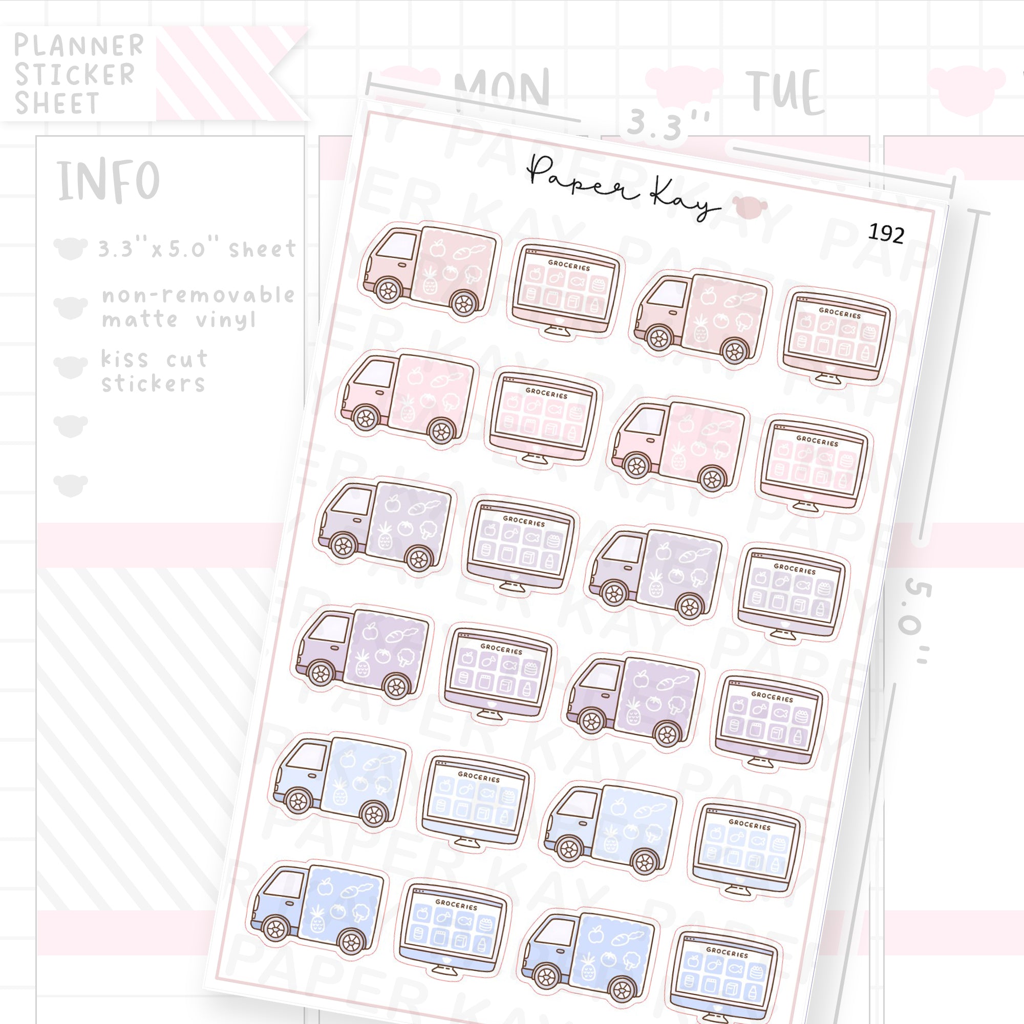 Online Groceries Sticker Sheet