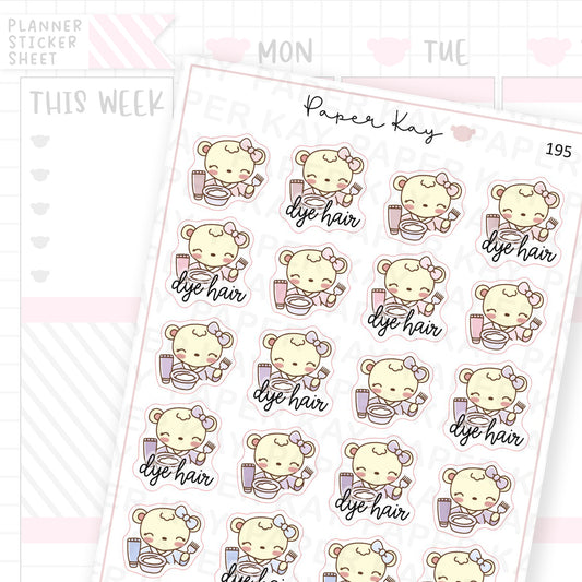 Dye Hair Sticker Sheet