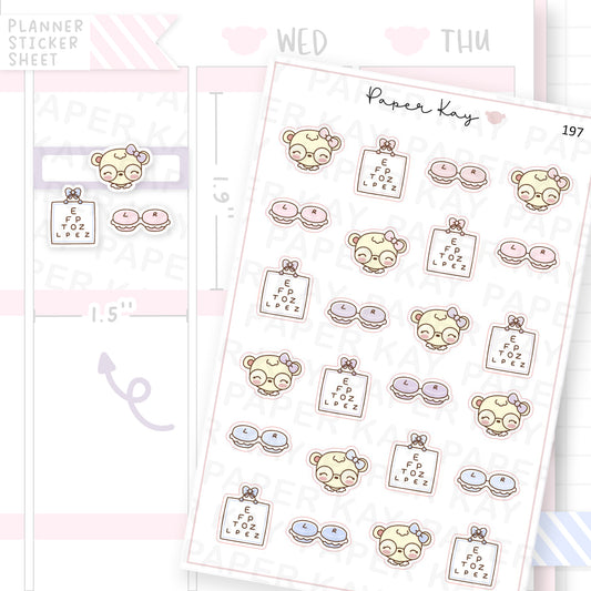 Opticians/Glasses/Contact Lenses Sticker Sheet