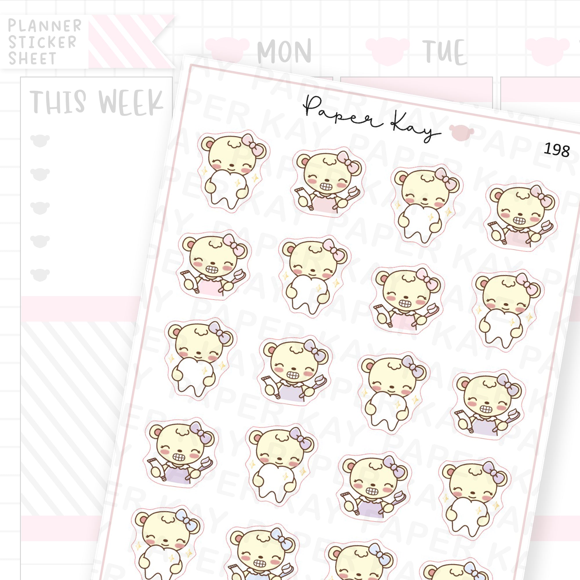 Dental Care Sticker Sheet – Paper Kay