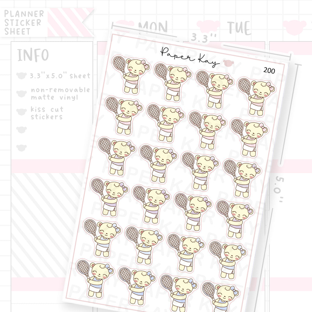 Tennis Sticker Sheet