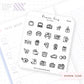 (PM162) 2022 Favourites - Tiny Minimal Icon Stickers