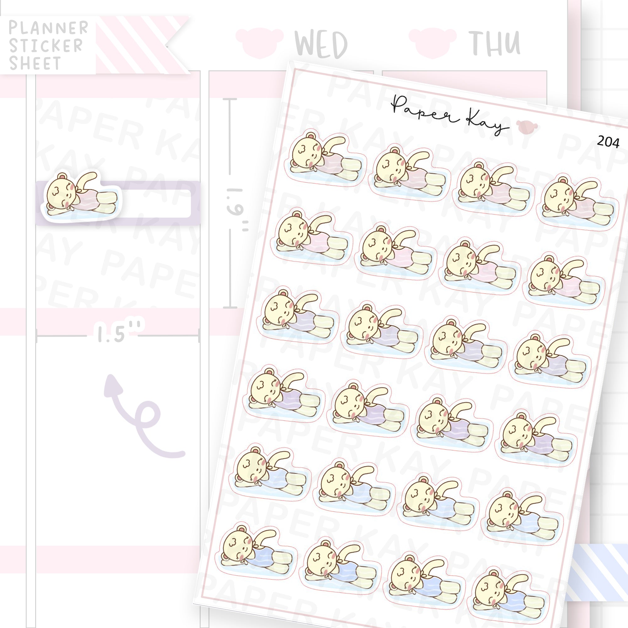 Swimming Sticker Sheet