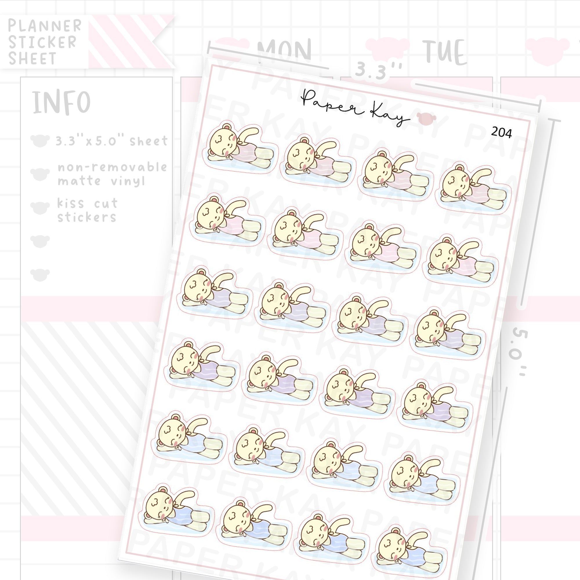 Swimming Sticker Sheet