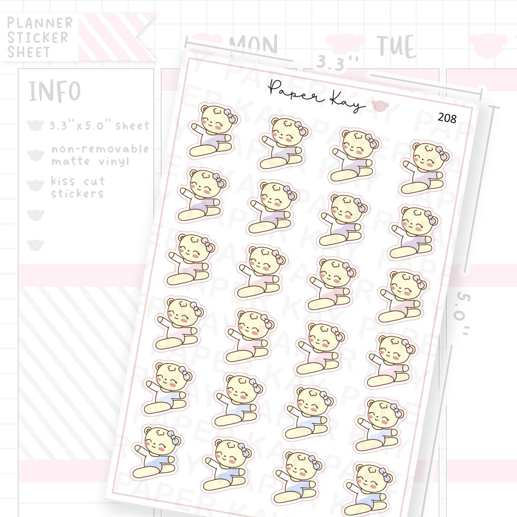 Gymnastics/Acrobatics Sticker Sheet