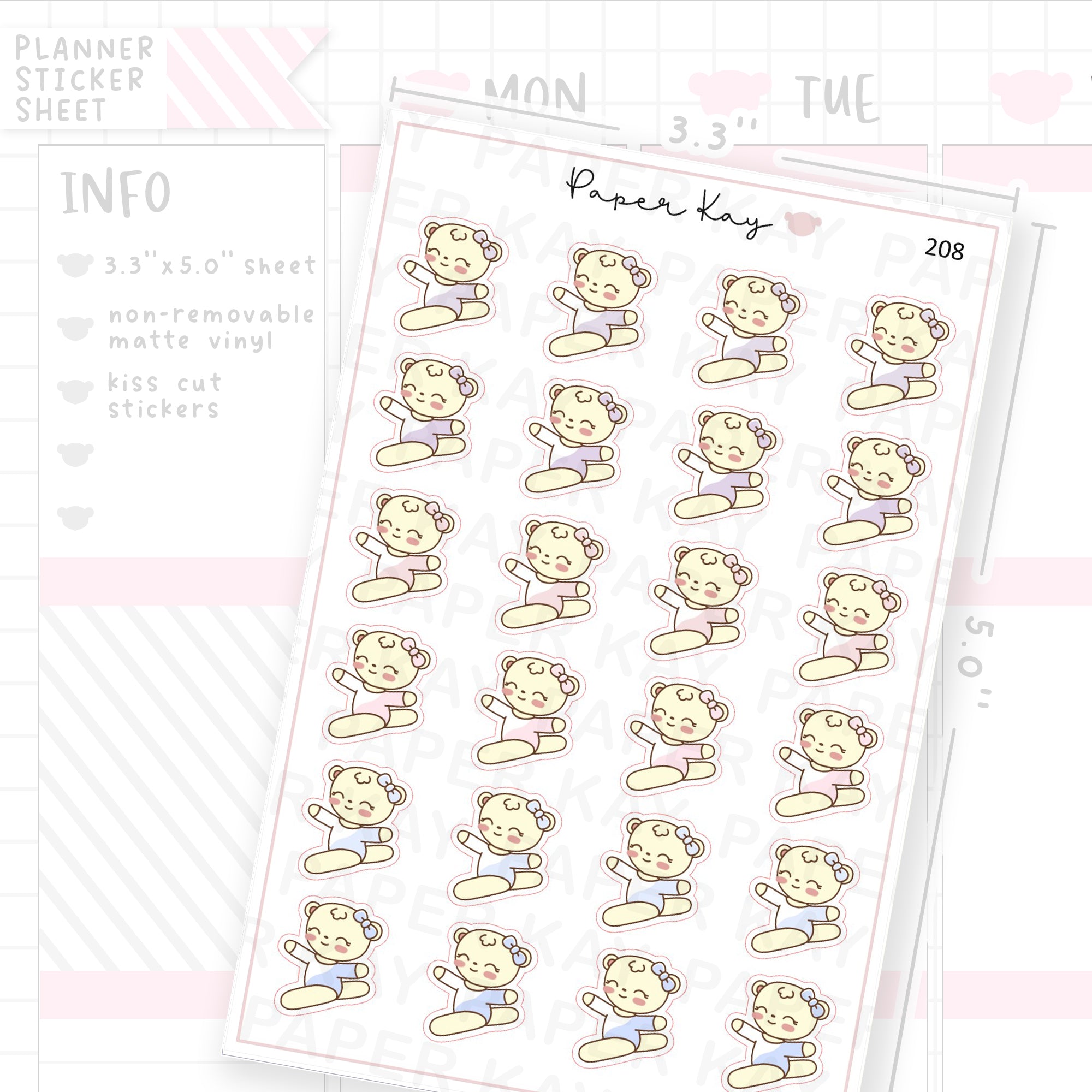 Gymnastics/Acrobatics Sticker Sheet