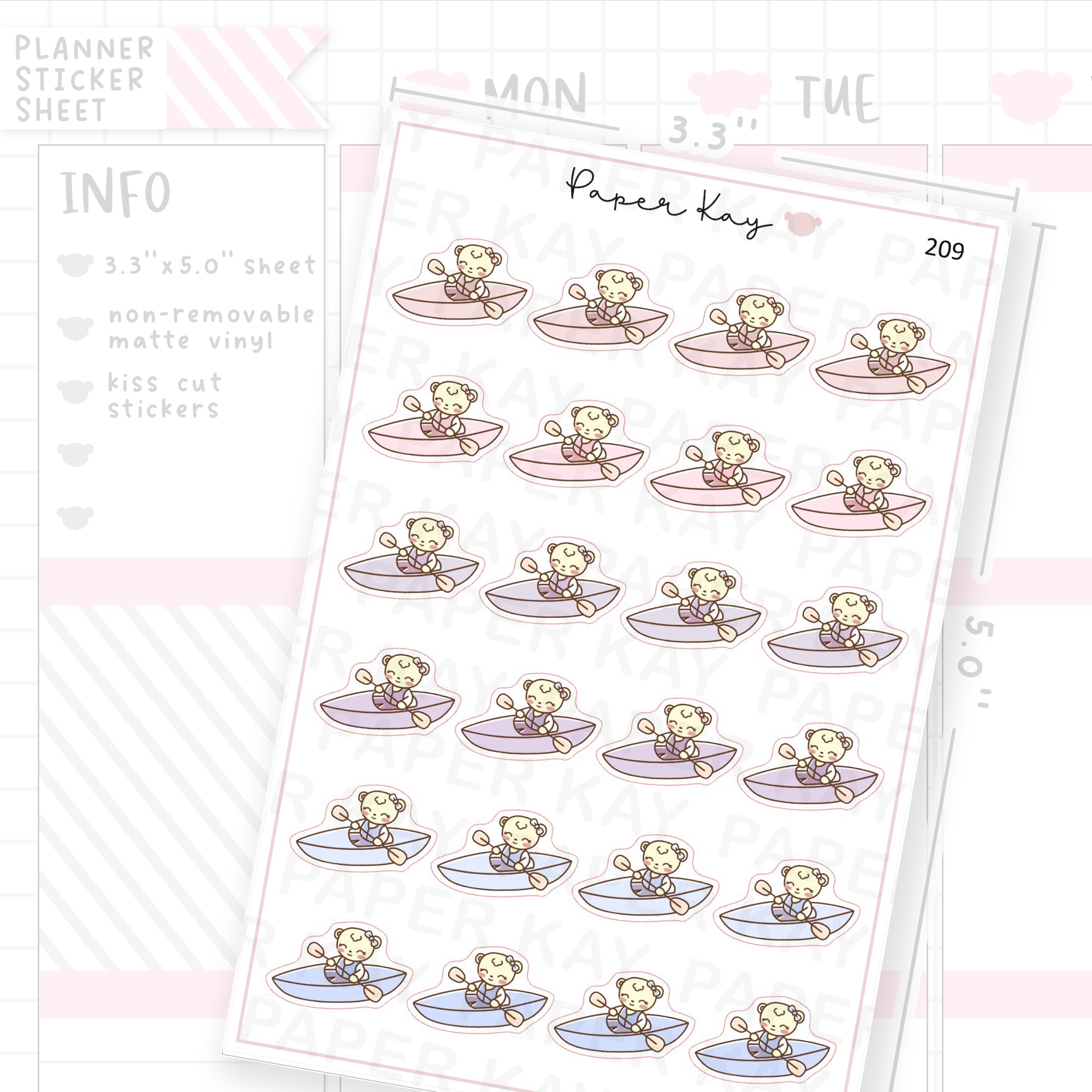 Kayaking Sticker Sheet