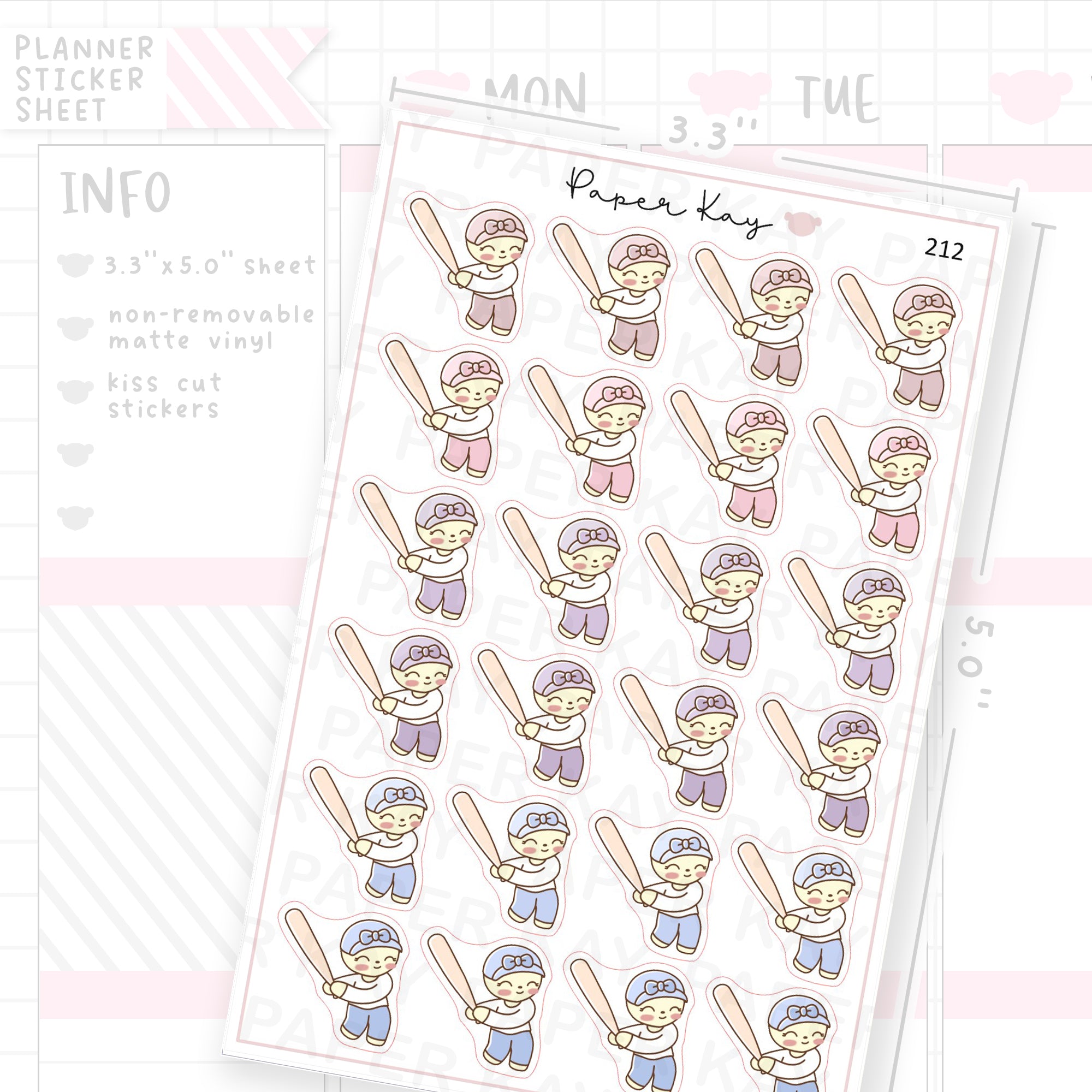 Baseball Sticker Sheet