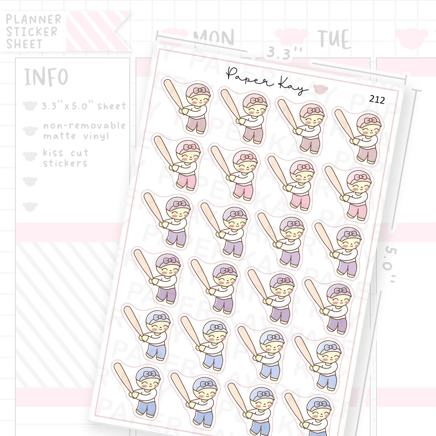 Baseball Sticker Sheet