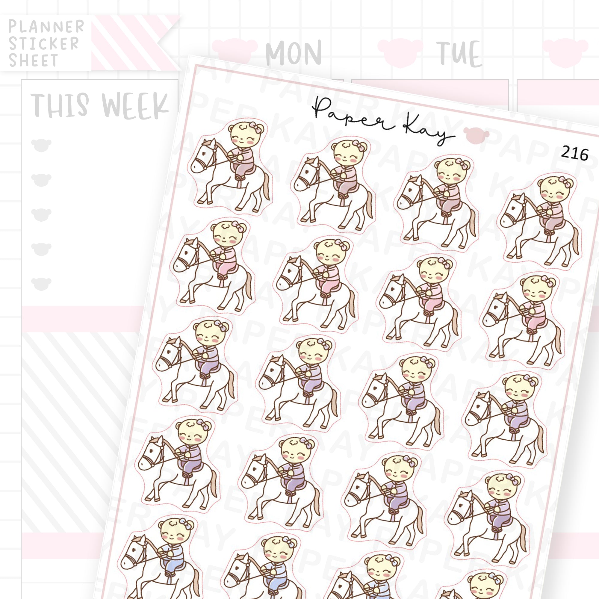 Horse Riding Sticker Sheet