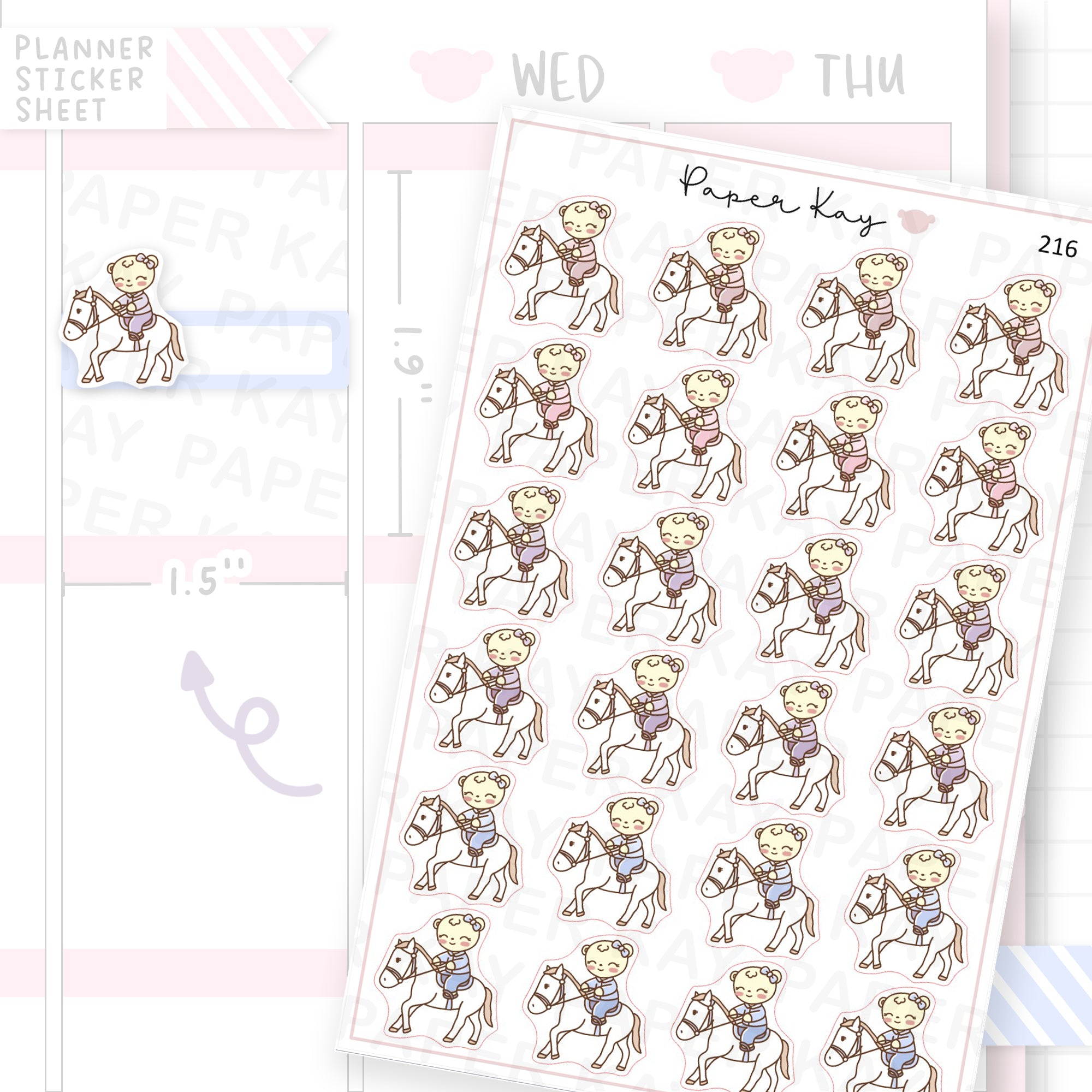 Horse Riding Sticker Sheet