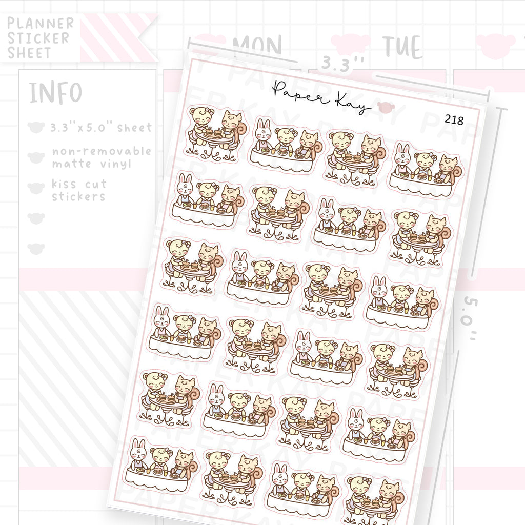 Brunch/Lunch with Friends Sticker Sheet