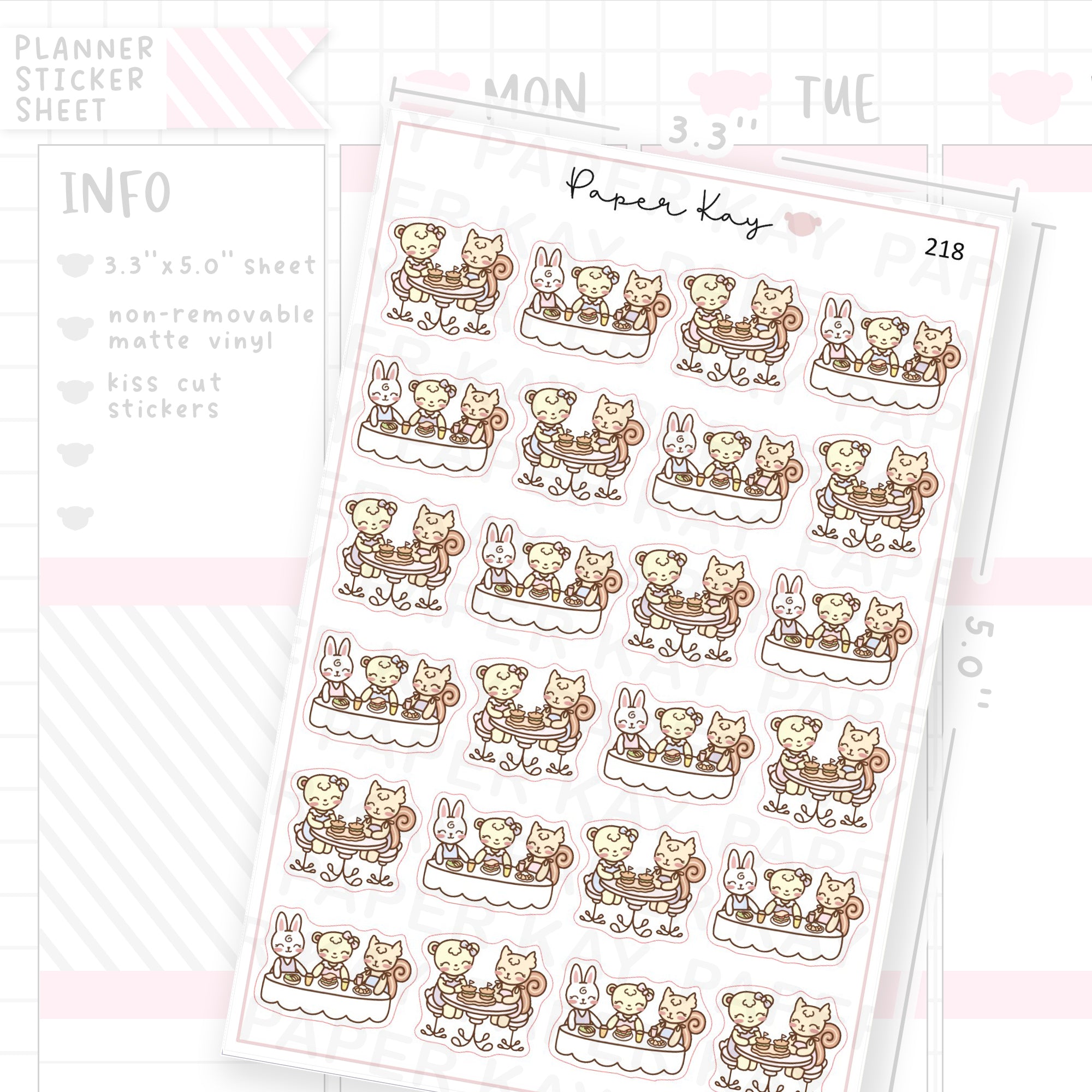 Brunch/Lunch with Friends Sticker Sheet