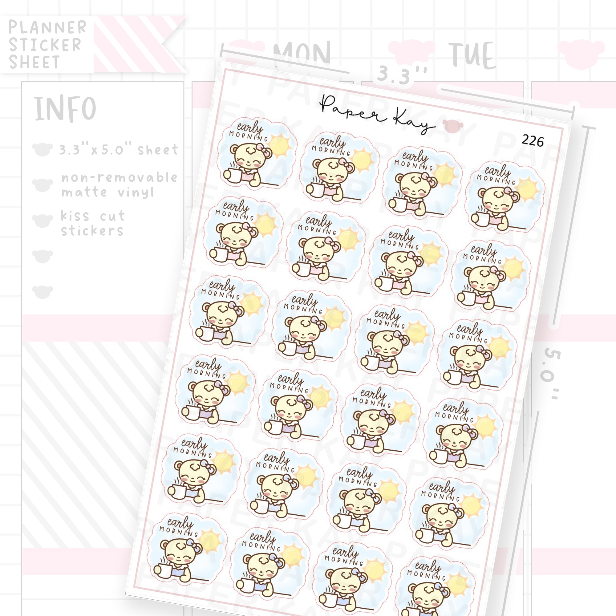 Early Morning Sticker Sheet