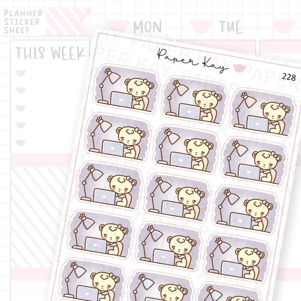 Working Late Sticker Sheet