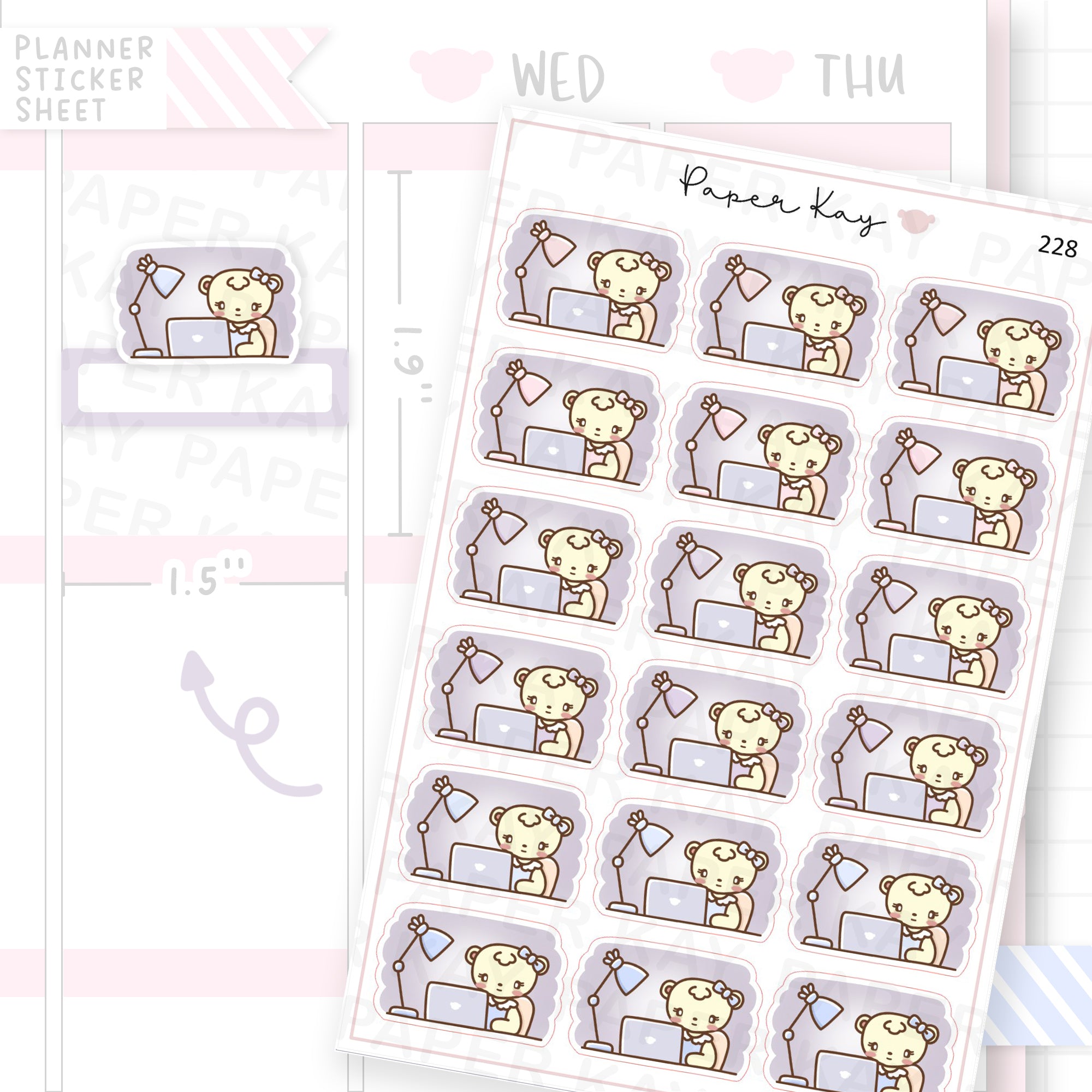 Working Late Sticker Sheet