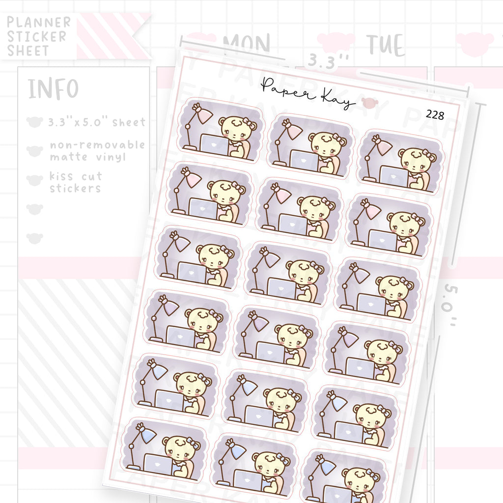 Working Late Sticker Sheet