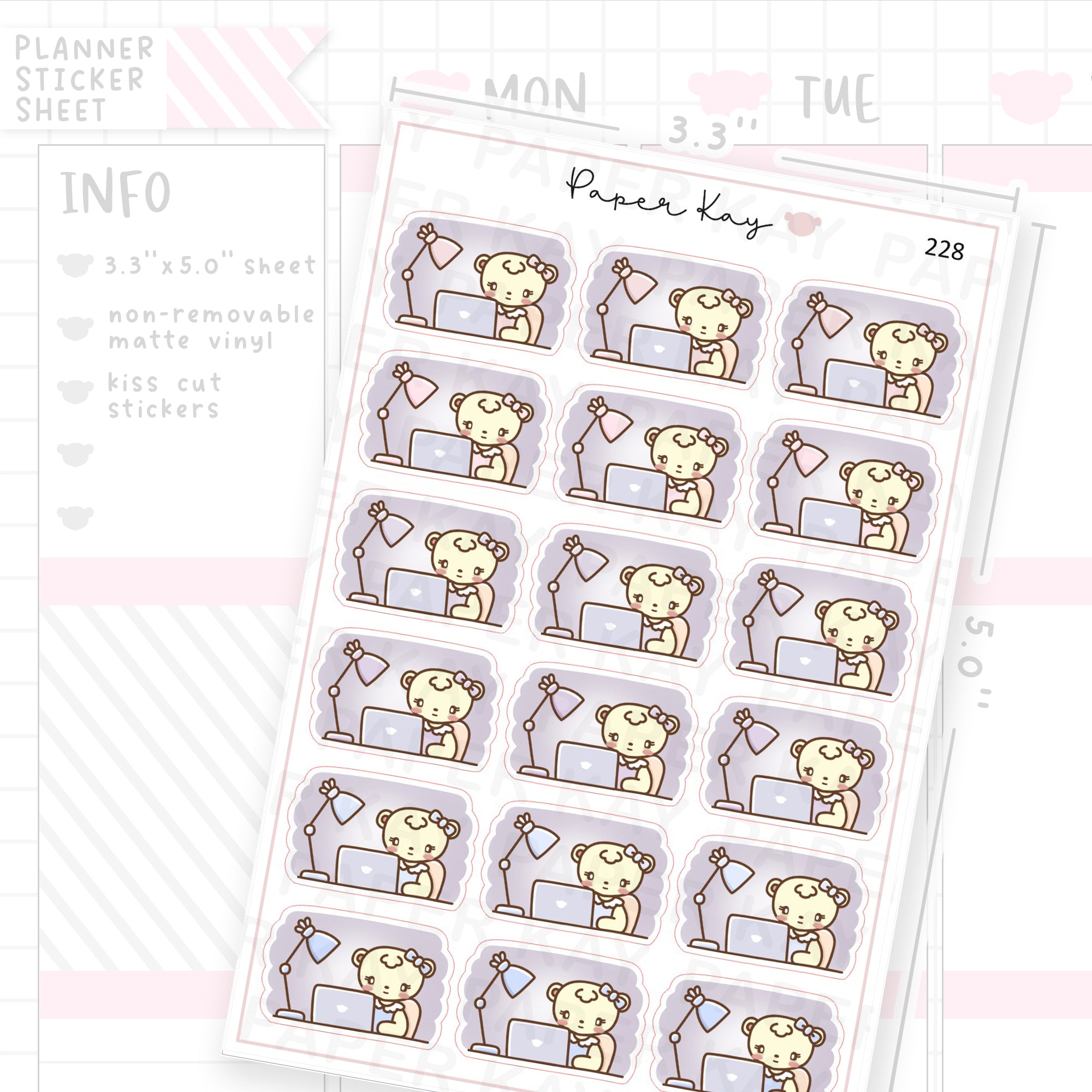 Working Late Sticker Sheet