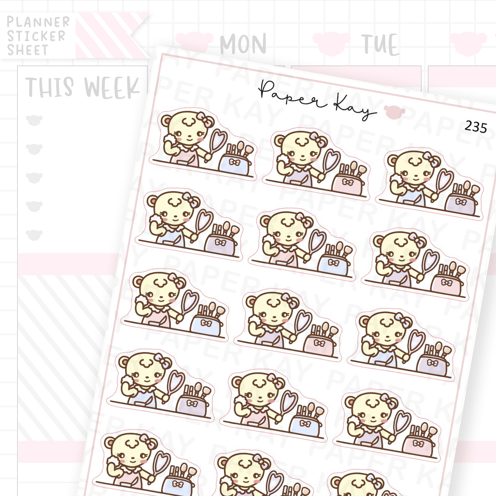 Makeup Time Sticker Sheet
