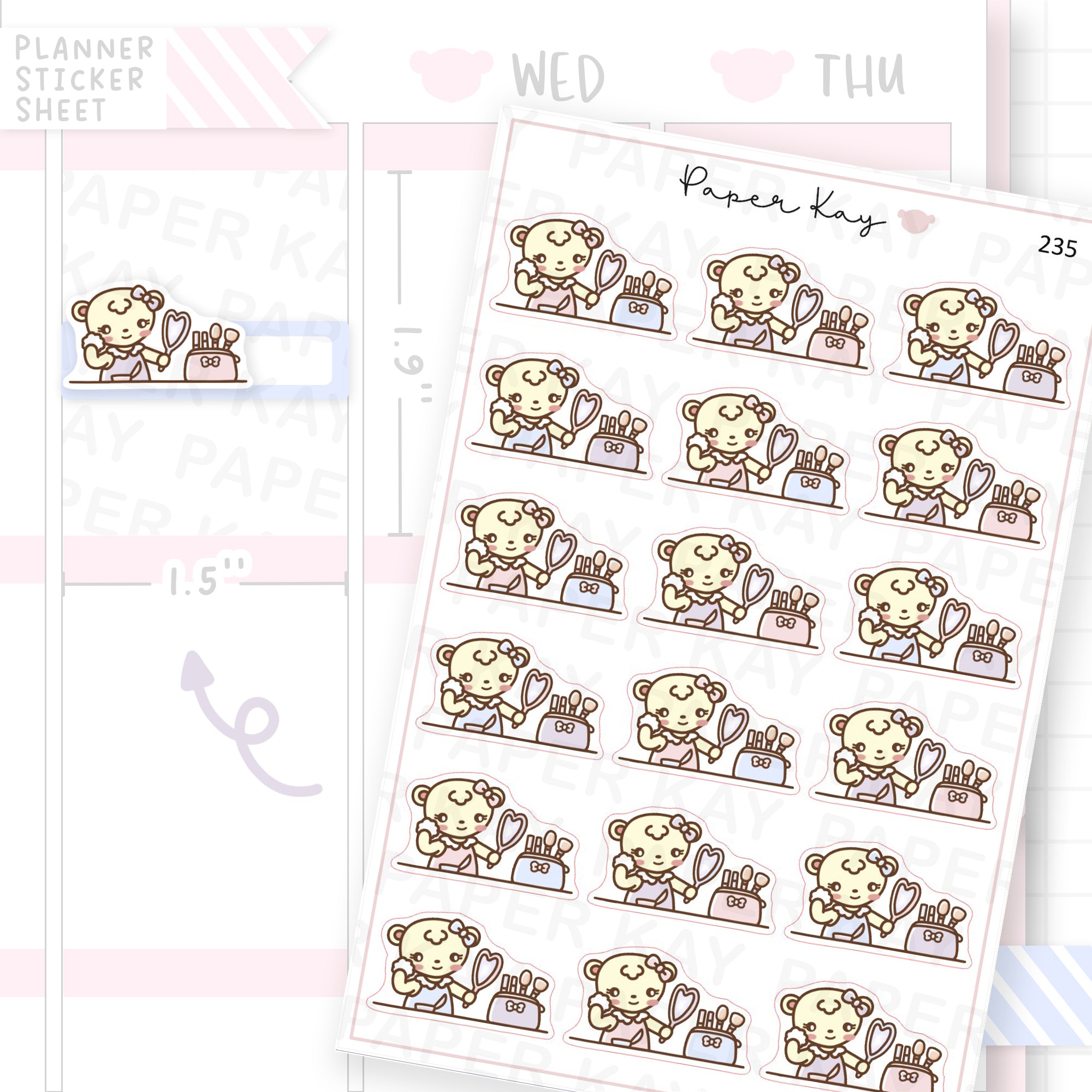 Makeup Time Sticker Sheet