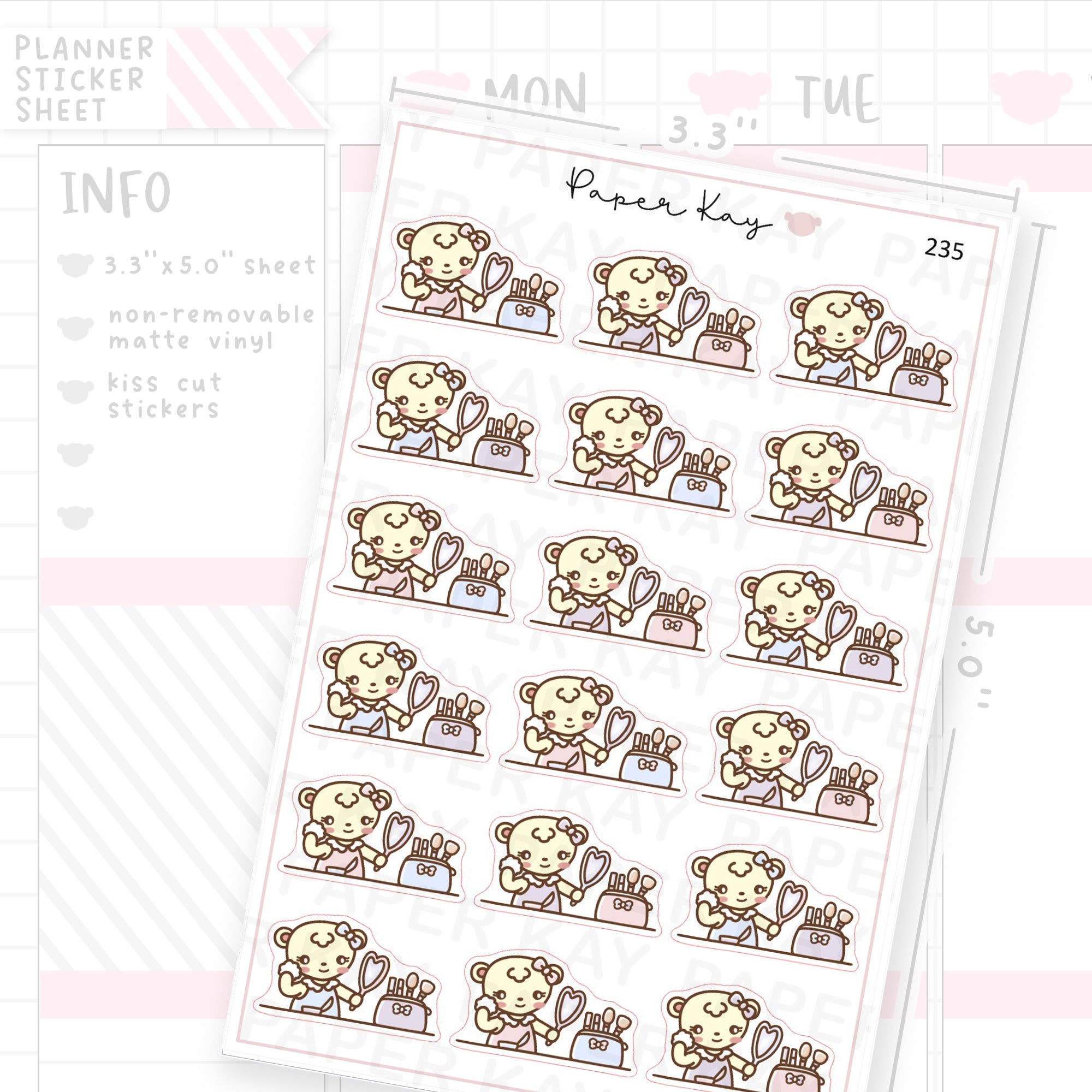 Makeup Time Sticker Sheet