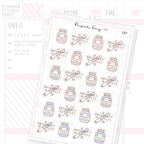 Prenatal Vitamins and Pregnancy Test Sticker Sheet