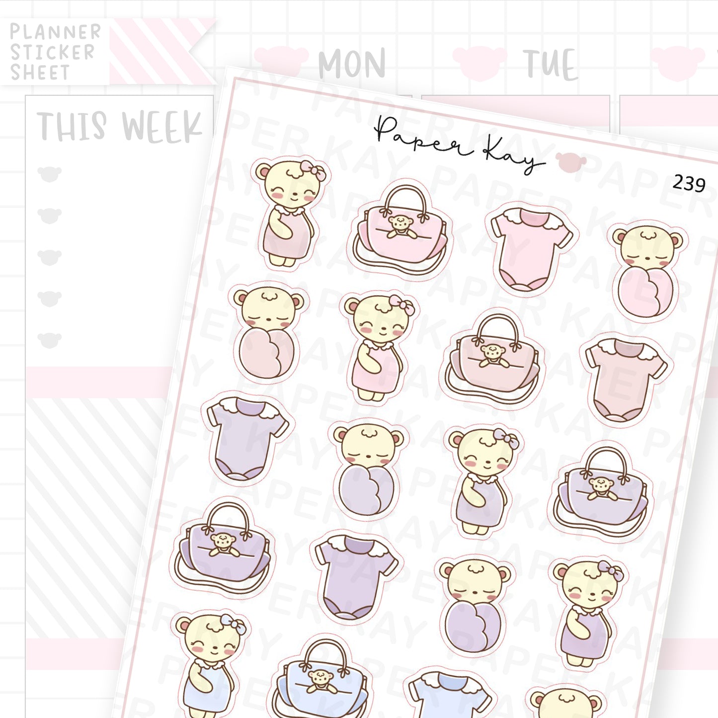 Pregnant Mother and Baby Sticker Sheet
