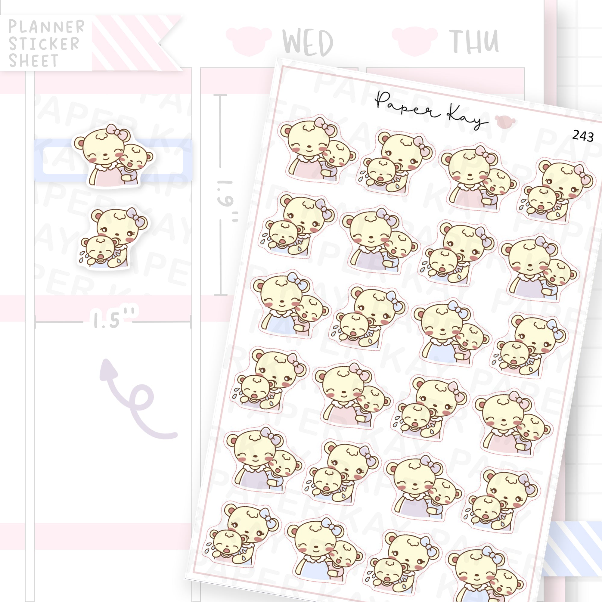 Mother and Child - Happy/Sad Sticker Sheet