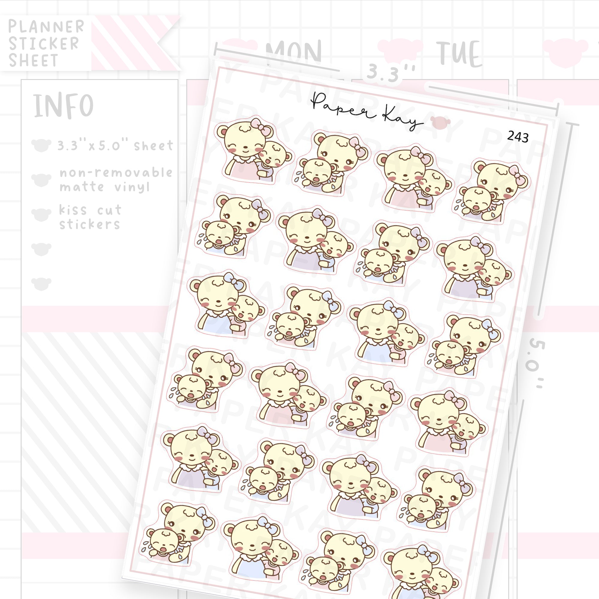 Mother and Child - Happy/Sad Sticker Sheet