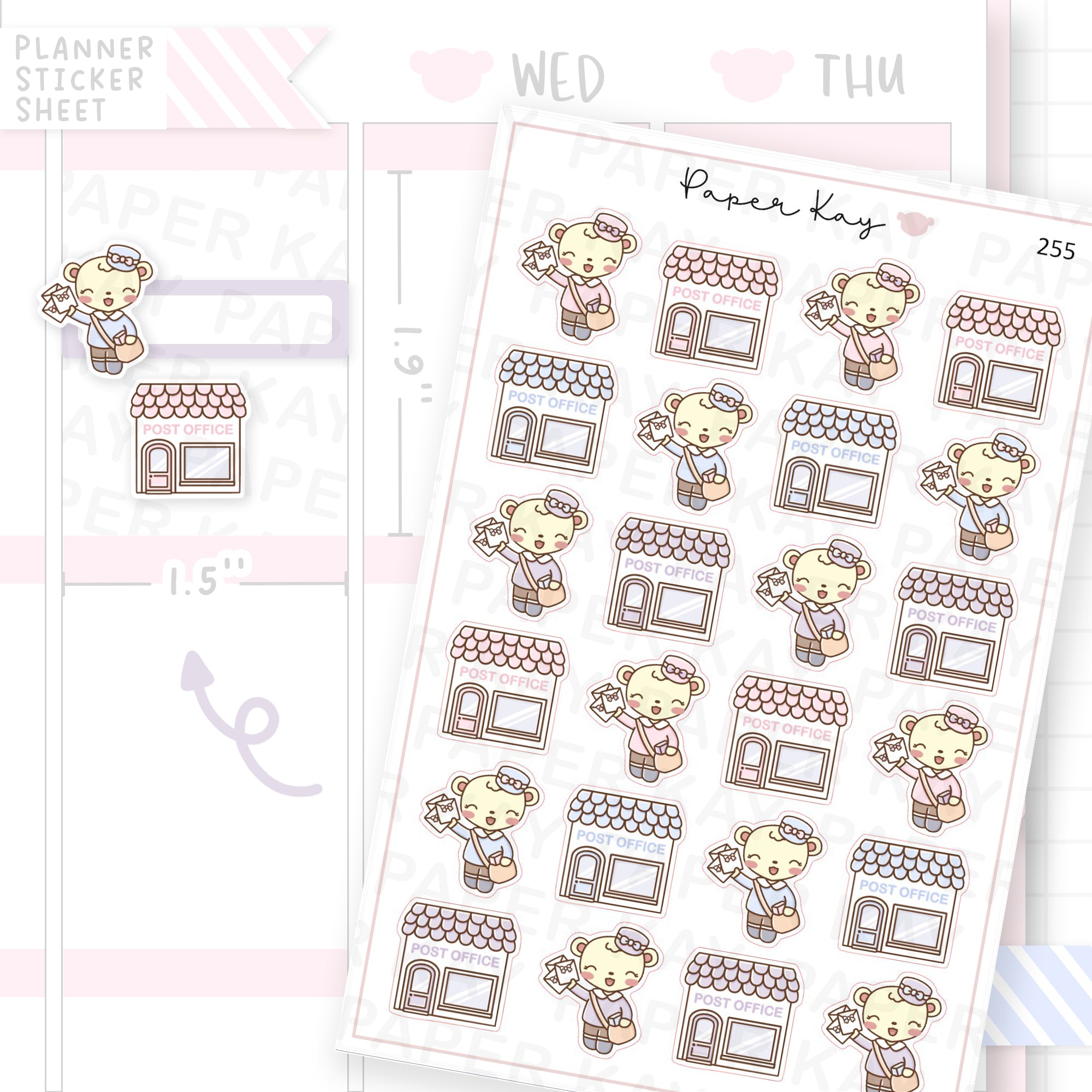 Postman/Mailman/Post Office Sticker Sheet