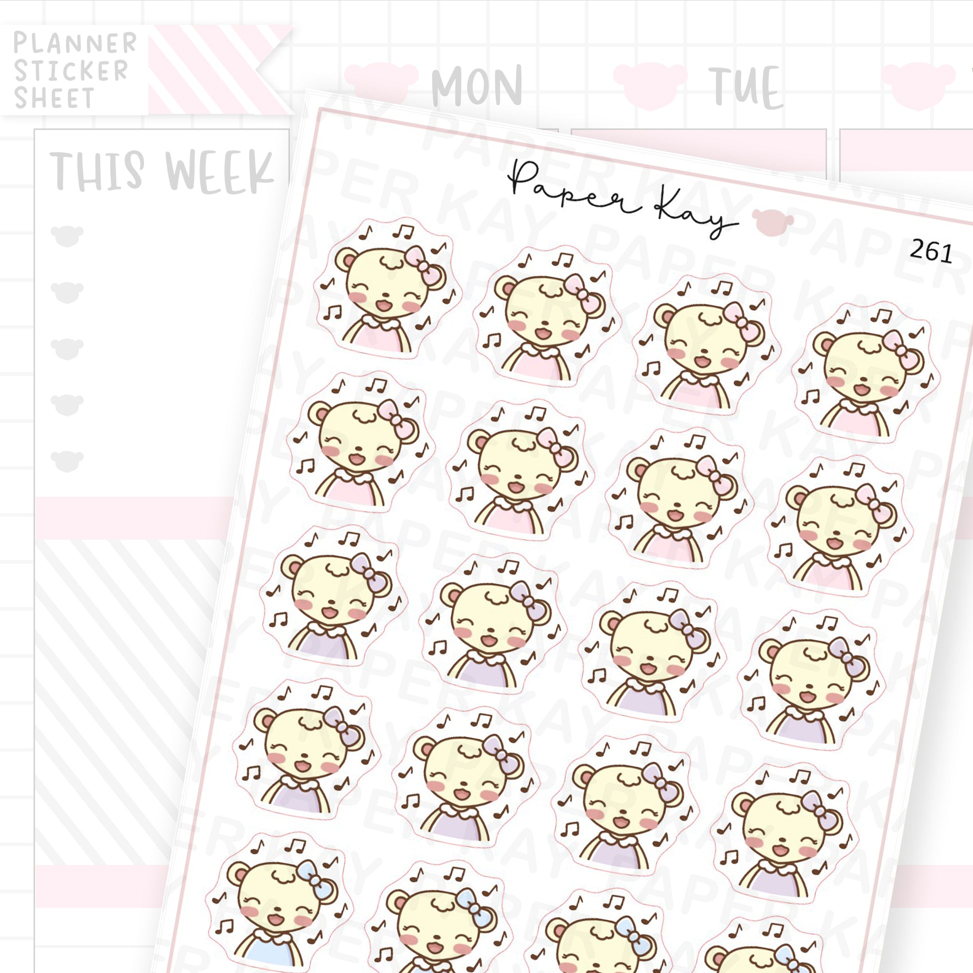 Singing Sticker Sheet – Paper Kay