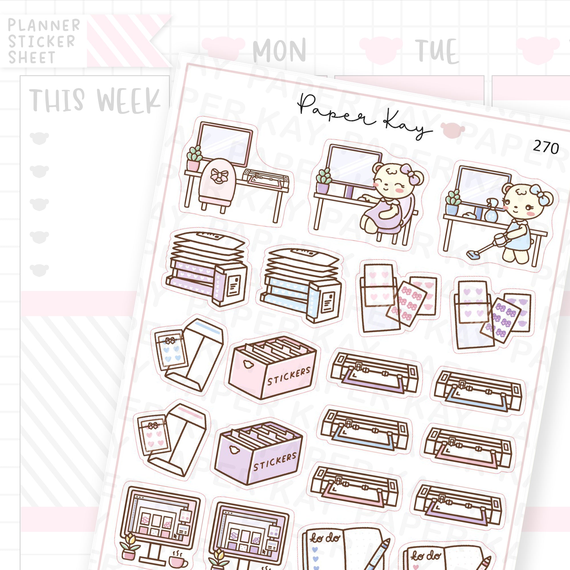 Sticker Business Sticker Sheet Paper Kay