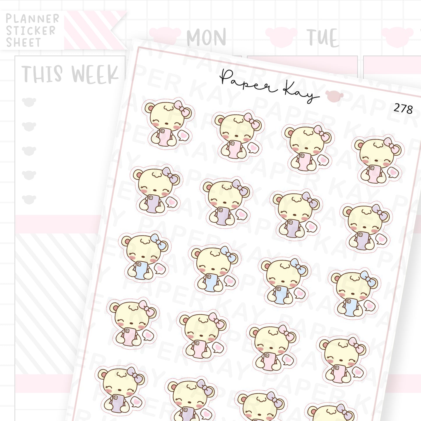 Checking Phone/Social Media Sticker Sheet