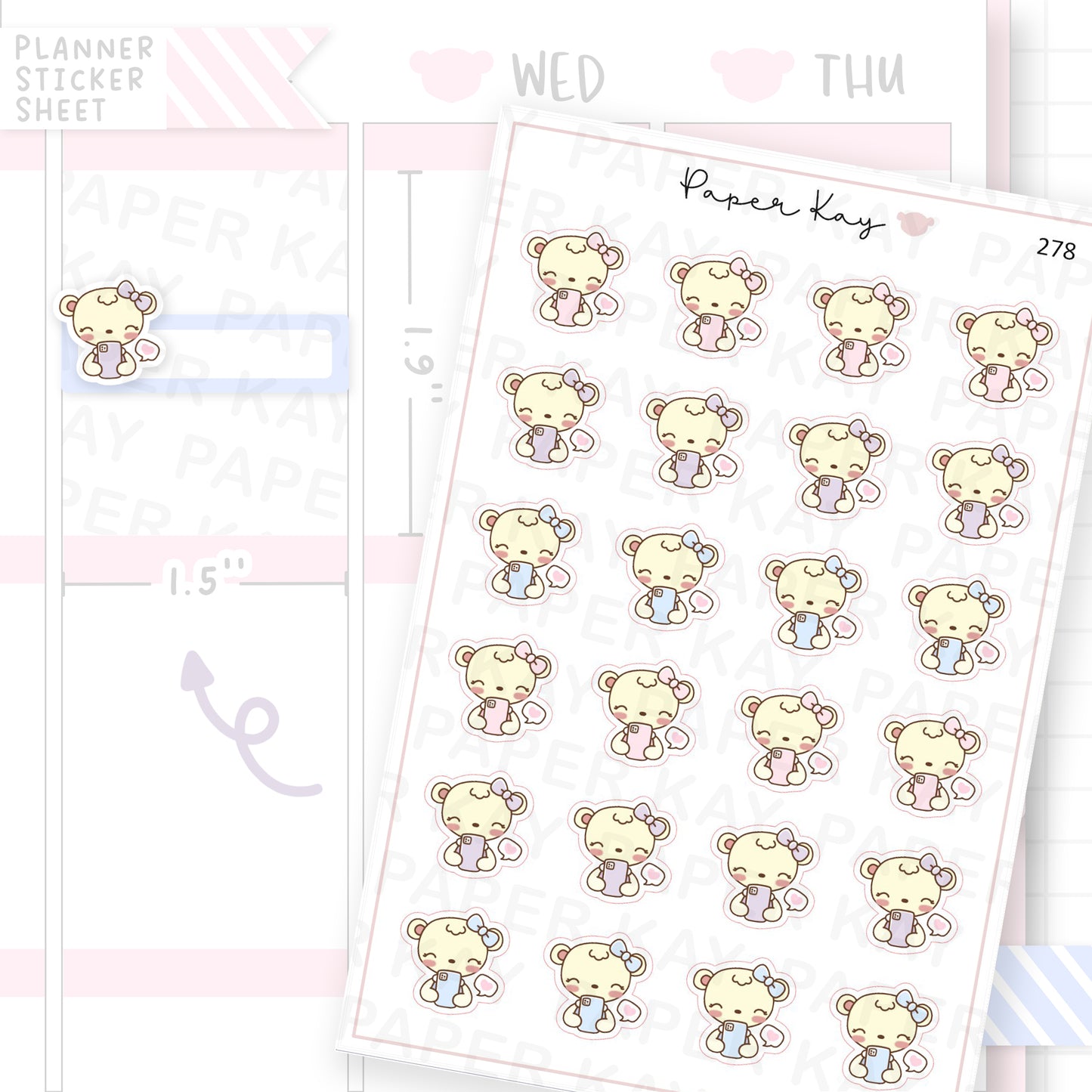 Checking Phone/Social Media Sticker Sheet