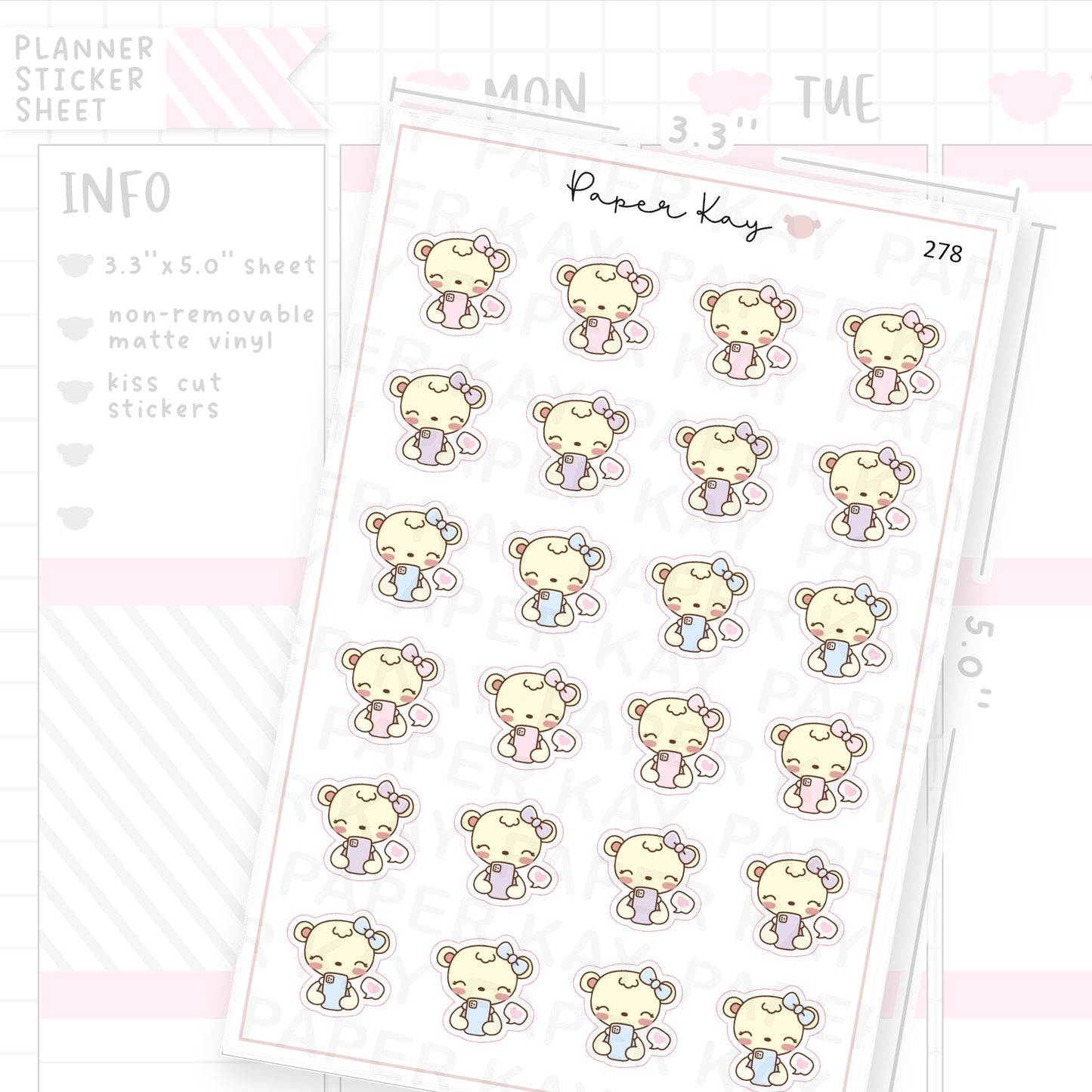 Checking Phone/Social Media Sticker Sheet